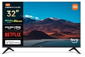XIAOMI TV F 32, 32 Pulgadas (81 cm), HD, Smart TV, Fire OS7, Control por Voz Alexa, Dolby Audio, DTS Virtual:X, DTS-HD, Compatible con Apple AirPlay, 2025