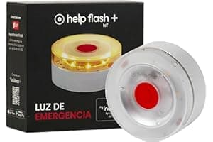help flash IoT+, Luz de Emergencia V16 con Geolocalización y más de 290 candelas de potencia, Exigible a partir de 2026, Conectada con DGT 3.0, Señal V-16 para Coches, plan de datos incluido