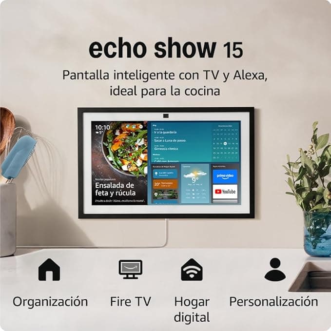 Amazon Echo Show 15 (última generación) | Pantalla inteligente Full HD de 15,6"