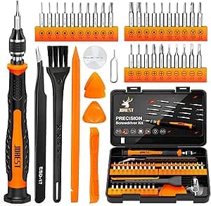 JOREST 40Pcs Destornilladores Precision Kit, Set Herramientas con Torx T1 T2 T3 T4 T5, TR6 T7 T8 T9 T10 T15, Triwing Y00, P2/P5, -1.0/2.0, etc, per Switch, PS4, Joycon, Xbox, PC, Mac, Laptop, Gafas